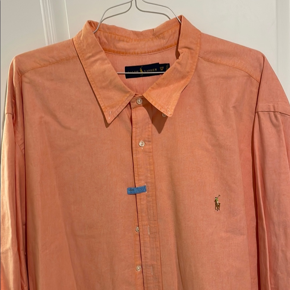 Ralph Lauren Men's Orange/Peach Shirt